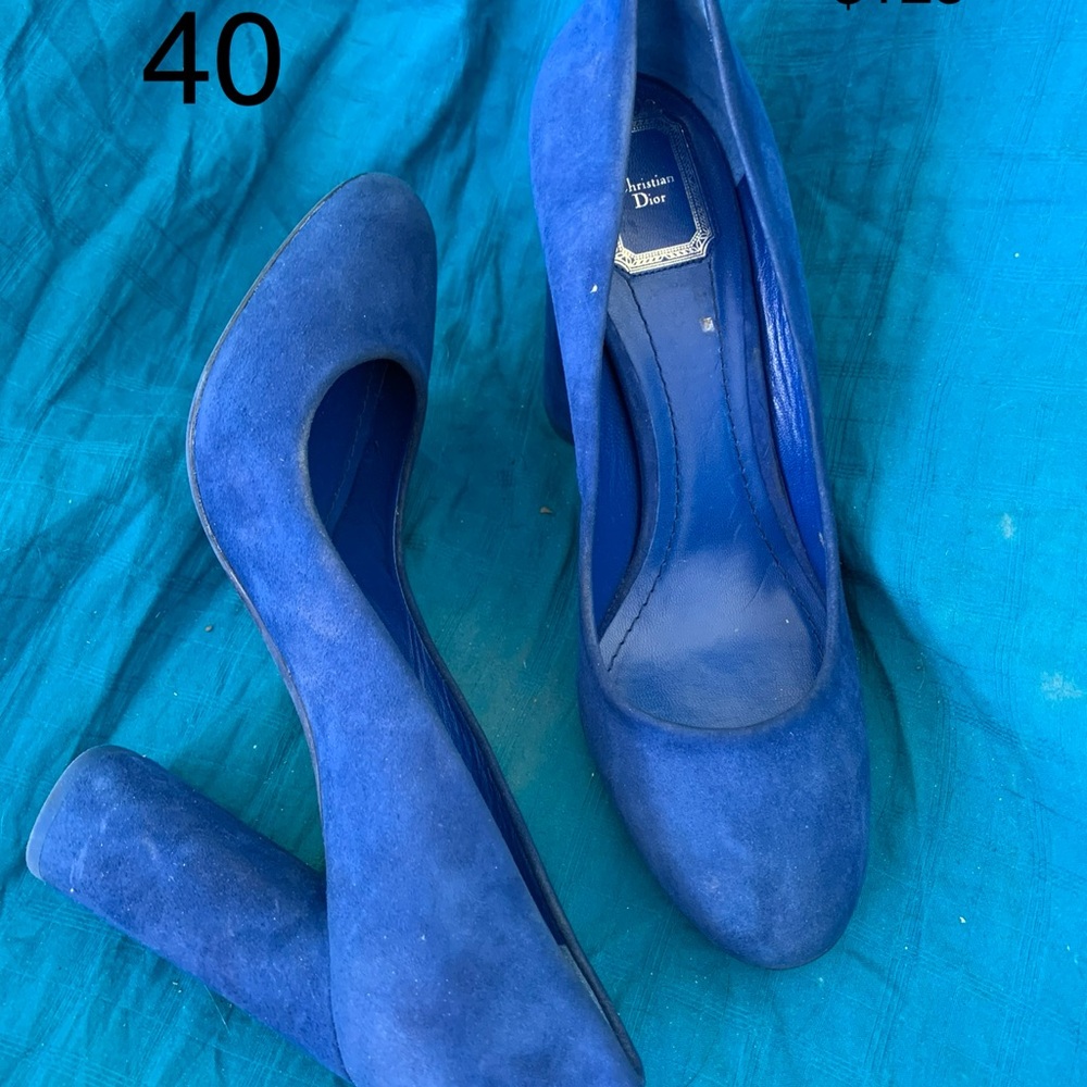 Dior Royal Blue Suede Heels